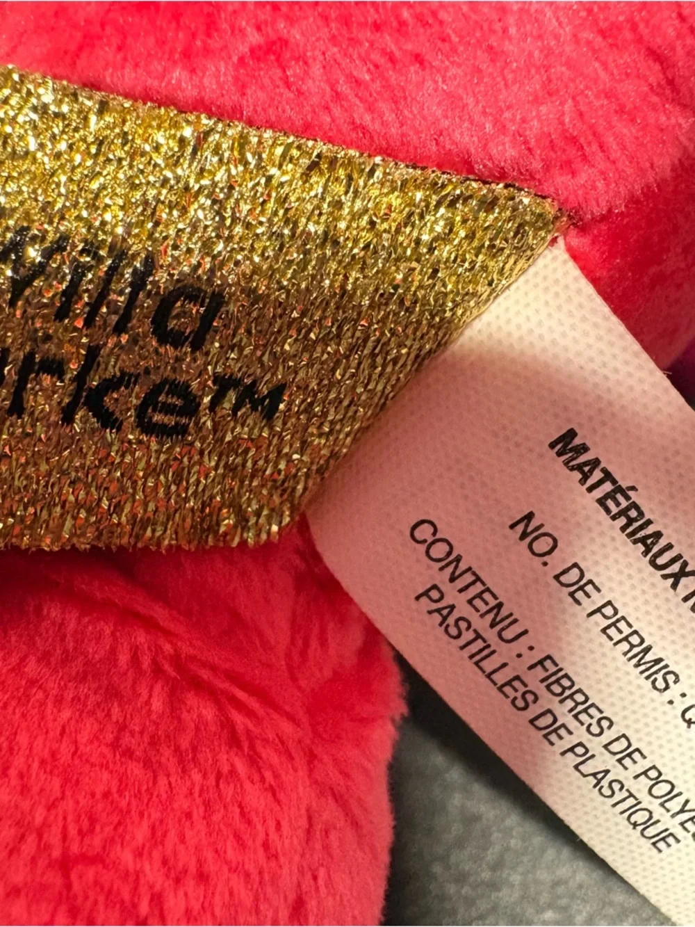 GANZ Bright‎ Pink Elephant Plush with Shiny Magenta Accents